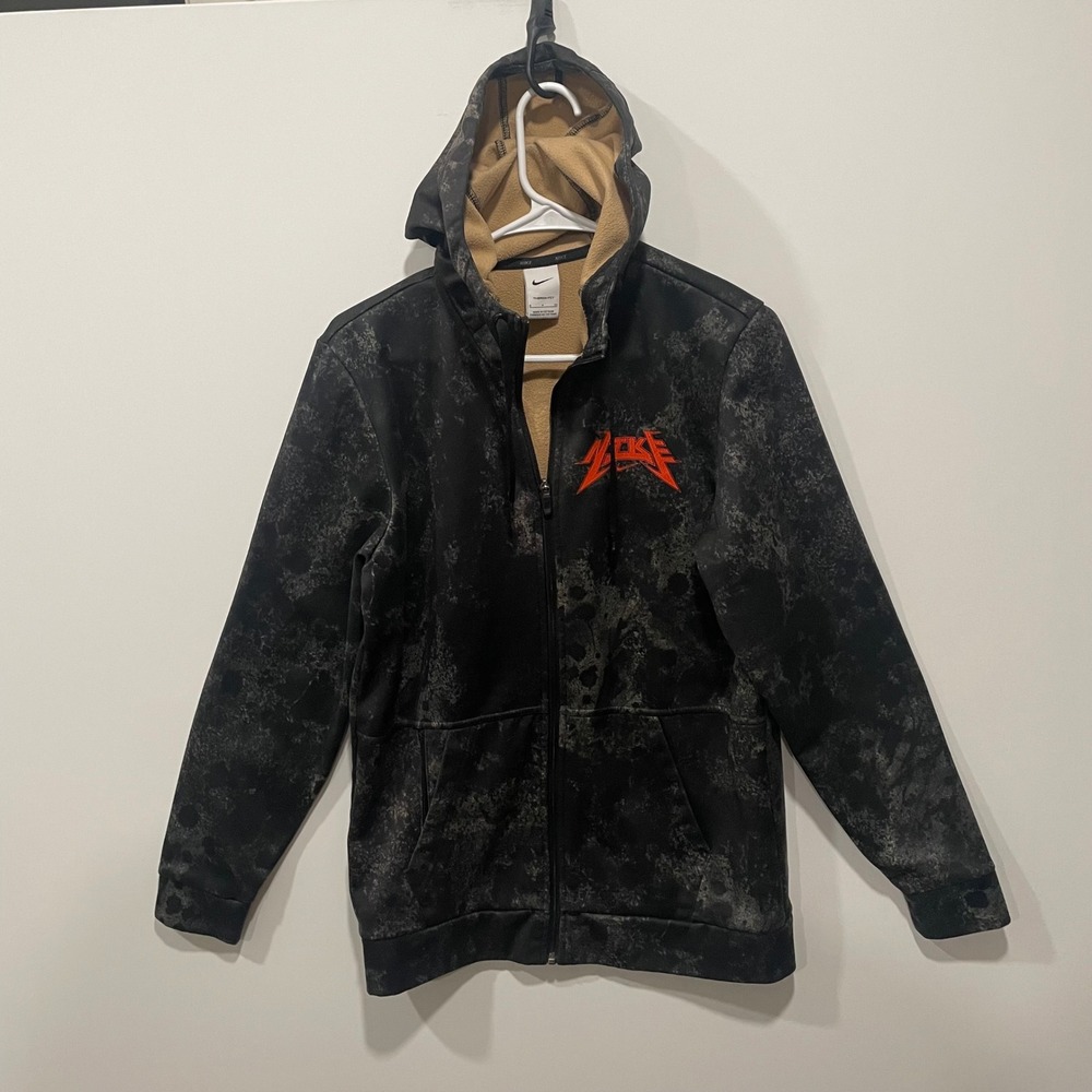 Nike Therma-FIT Story‎ Pack Full Zip Hoodie Black Marble Print Men Size S